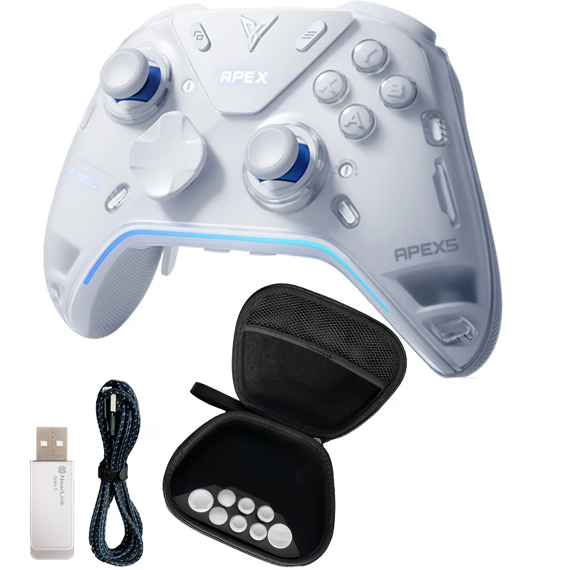 Flydigi apex 5 controller gamepad wireless gamepad for pc /Switch/Phone/TV/tablet computer,charging dock with Cool RGB screen
