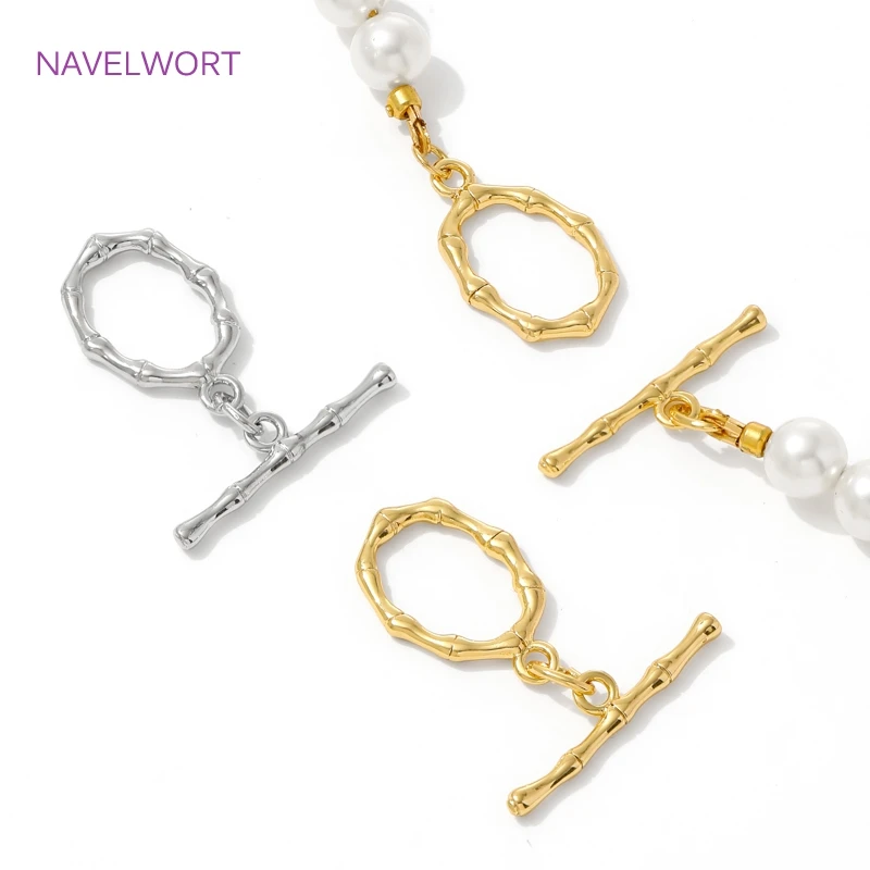Multi Styles 18K Gold Plated Toggle Clasps For Jewelry Making,Brass Bracelet Connector Clasps,DIY Bracelet Jewelry Findings image 4