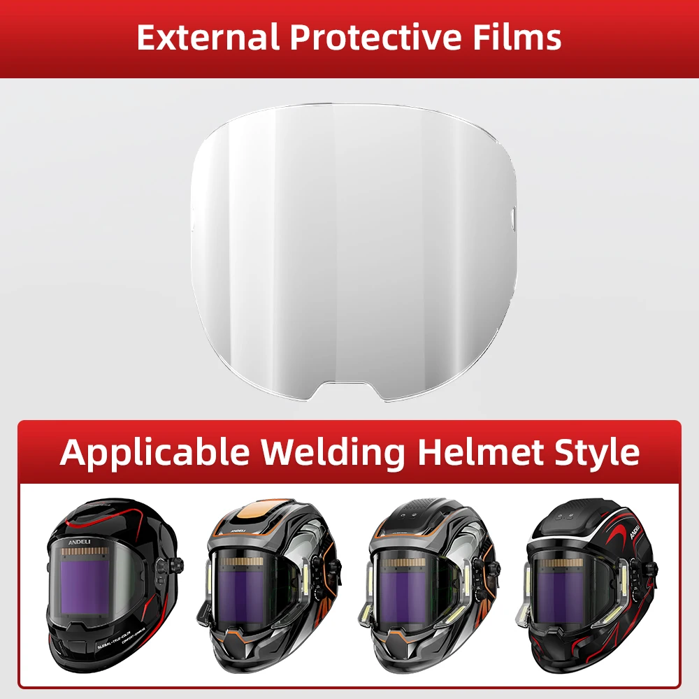 ANDELI Auto Solar Darkening Welding Helmet Protective Plastic Plate Lens Cover External Films Suitable for  ZEUS Series Mask