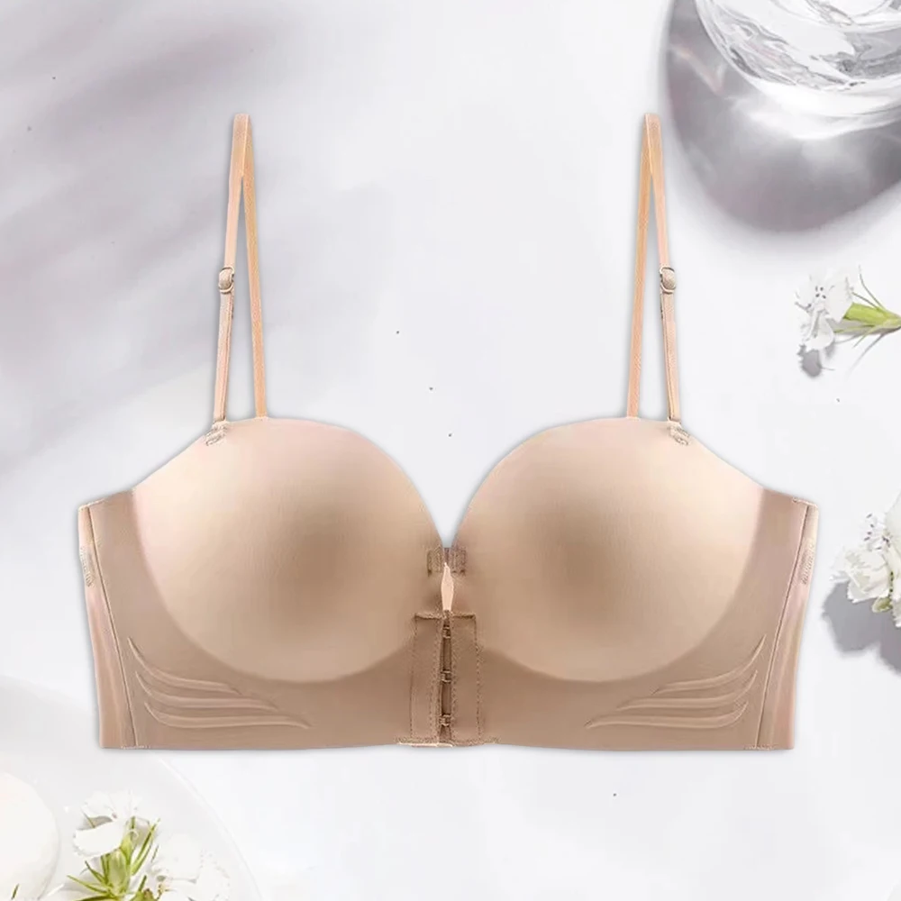 Wireless Front Buckle Detachable Shoulder Strap Bra Thickened To Increase The Overall Feeling, Non-slip And Invisible Products