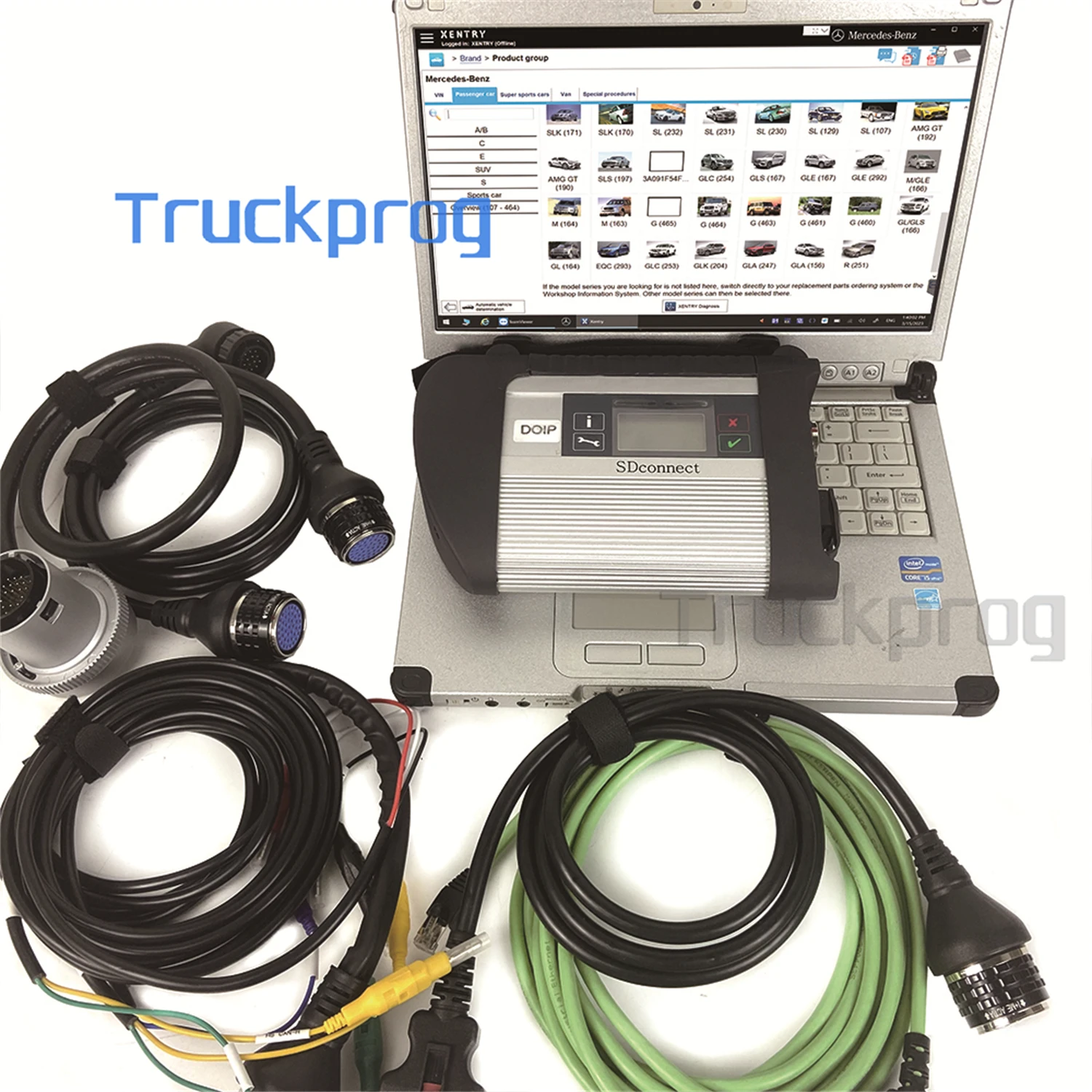 C2 Laptop+MB STAR SD C4 Doip wifi C5 Multiplexer Xentry WIS ASRA DAS Vediamo Starfinder for Benz Truck Car van Diagnostic Tool