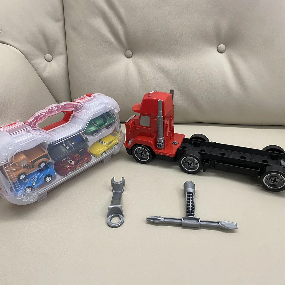 Disney Pixar Cars Set Lightning Mcqueen Figures Jackson Storm Mack Uncle Truck Pull-Back Cars Model Doll Children Toy For Gift