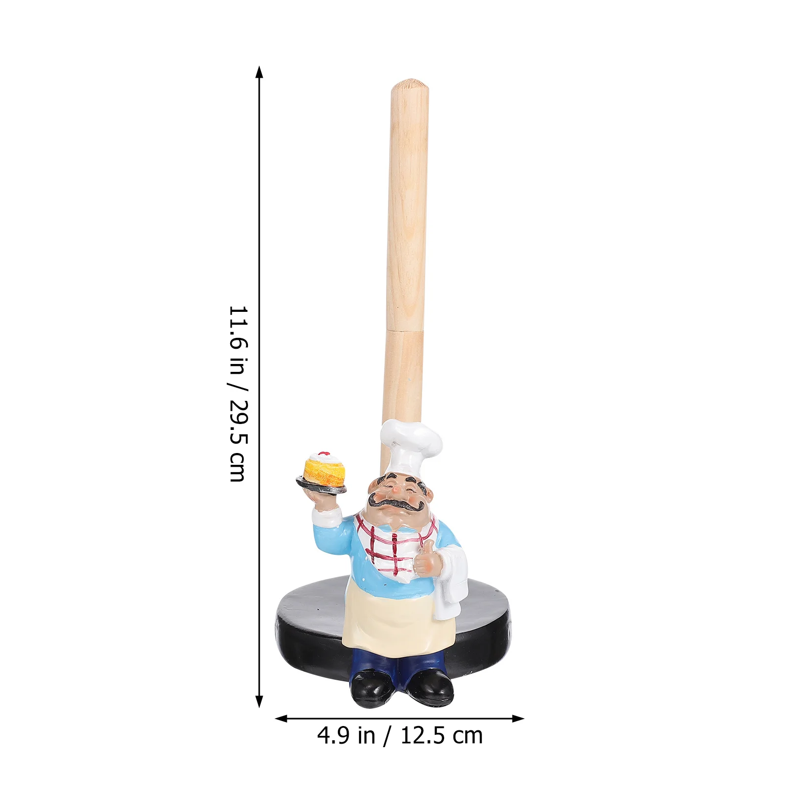 

Chef Shaped Paper Towel Holder Decorative Napkin Organizer Unique Design for Kitchen Countertop Dining Table Ornament Indoor