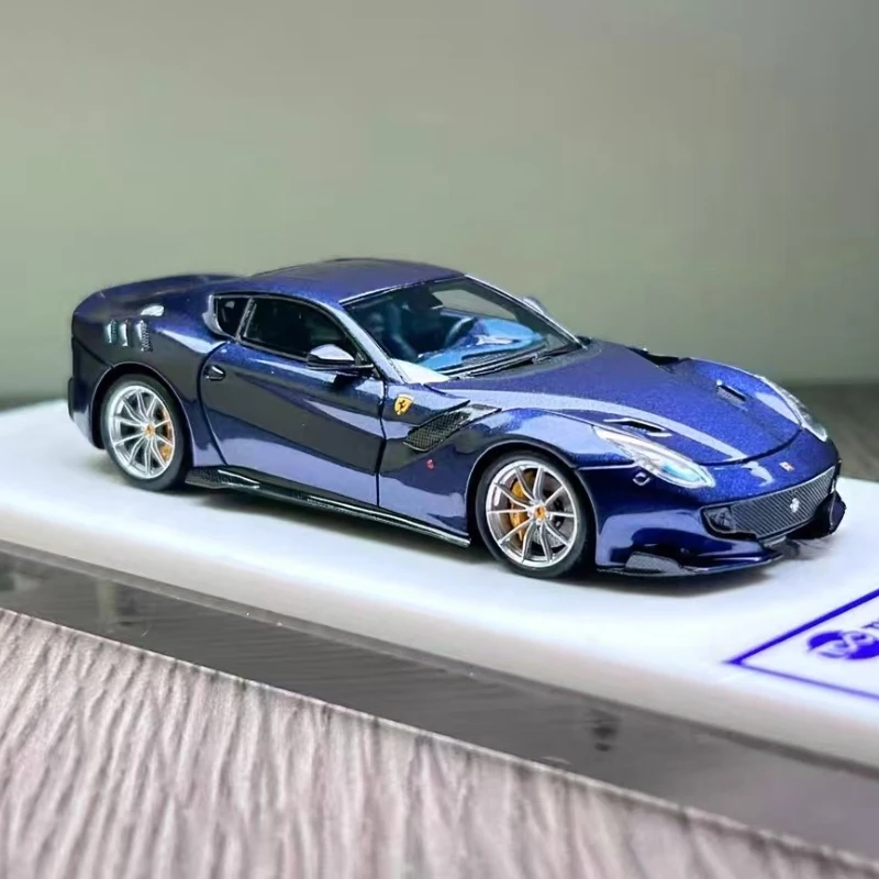 TOC Fuleme 1/64 812C véhicule à moteur en alliage bleu modèles moulés sous pression voiture jouets Collection cadeaux de noël pour garçon