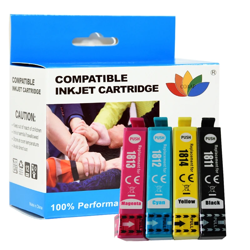 8x خرطوشة حبر T1811 متوافقة لطابعة EPSON XP-212/XP-215/XP-312/XP-315/XP-412/XP-415/XP-225/XP-322/XP-325/XP-422/XP-425