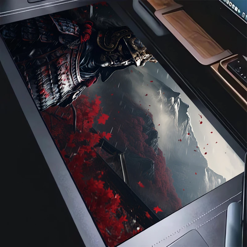 

Gaming Accessories Mouse Pad Gamer Cabinet Mousepad Anime Support Laptop Japan Samurai Keyboard Pad Office Accessory Desk Mat