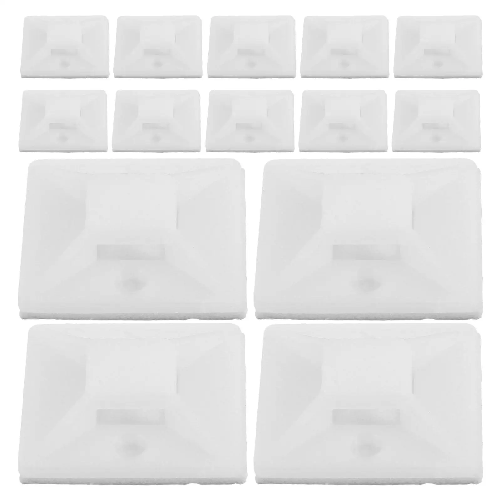 

100pcs Suction Adhesive Mounts Reusable Cable Hooks Black Wire Ties Large Cable Management Box Tie Mount Power Cord
