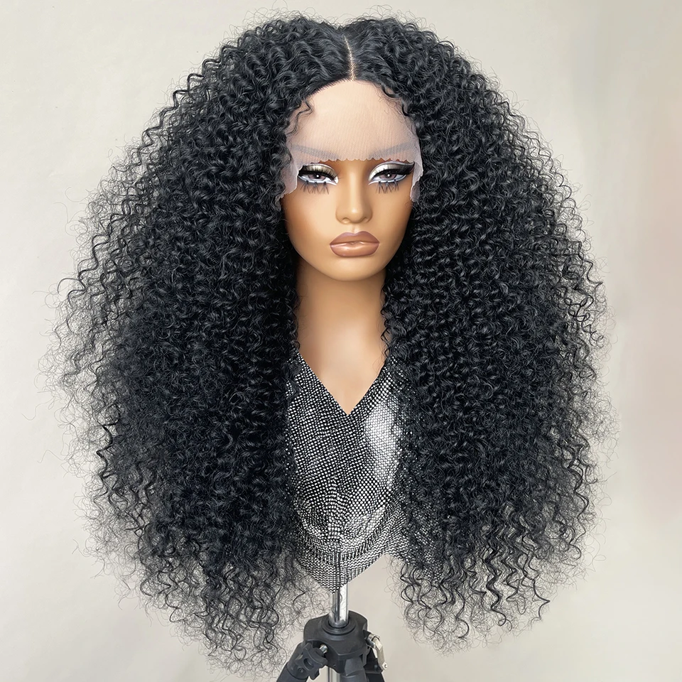 24 Inch Jerry Krul Synthetische Kant Pruiken Ombre Bordeaux Kinky Krullend Pruiken Voor Afro Vrouwelijke Zwarte Latisha Lace Front Pruiken voor Vrouw