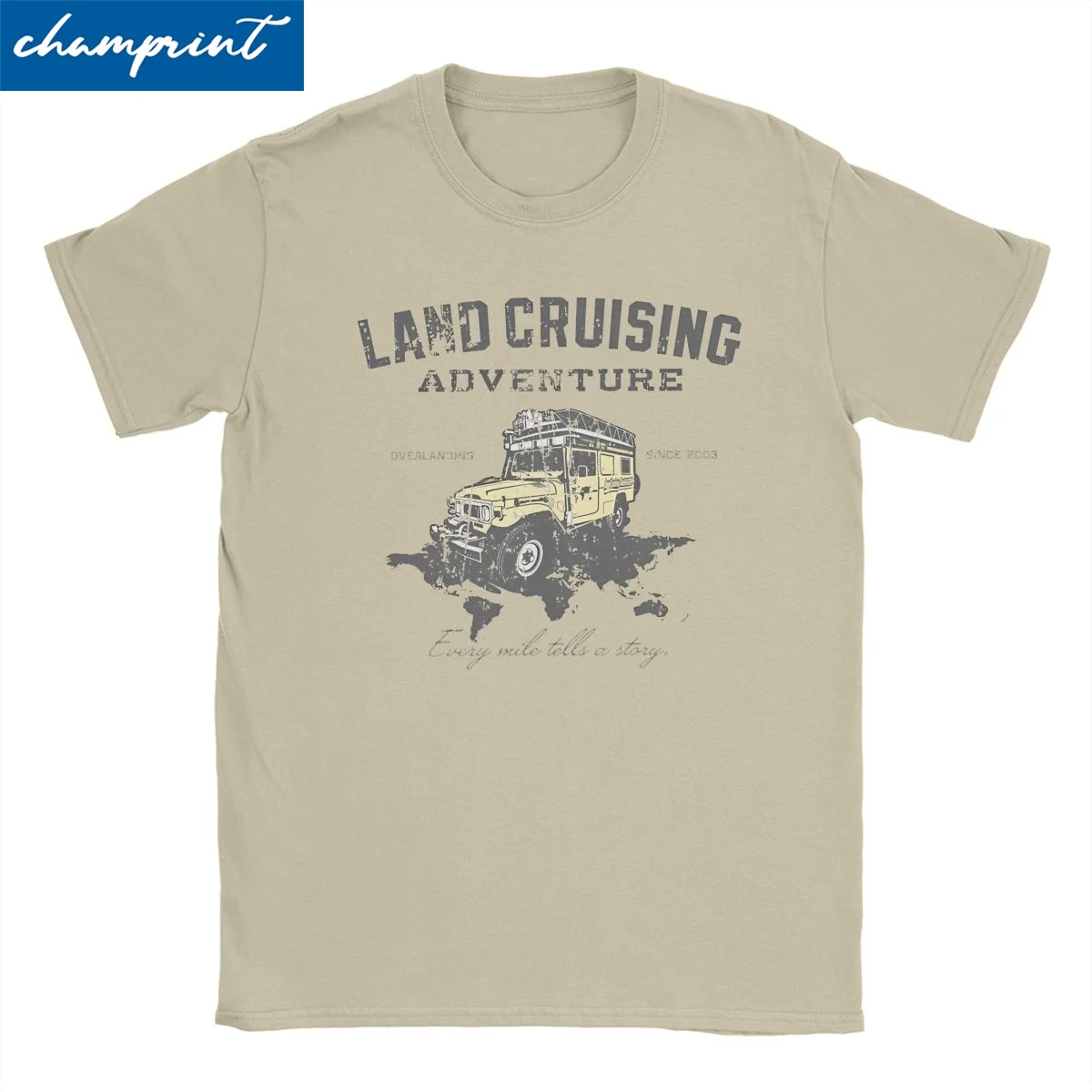 Men Women Land Cruiser FJ 80 T Shirts Off Road Car Landcruising Adventure 100% Cotton Tops Fashion Crew Neck Tee Shirt T-Shirts