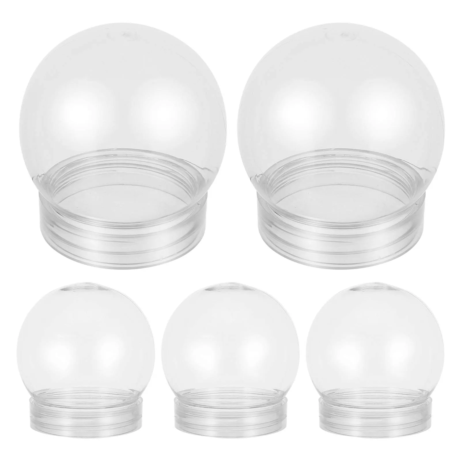 20pcs 4 Inch Clear Plastic Water Globes Reusable Empty Shatterproof Round Balls for DIY Crafts Snow Globe Kits Lightweight