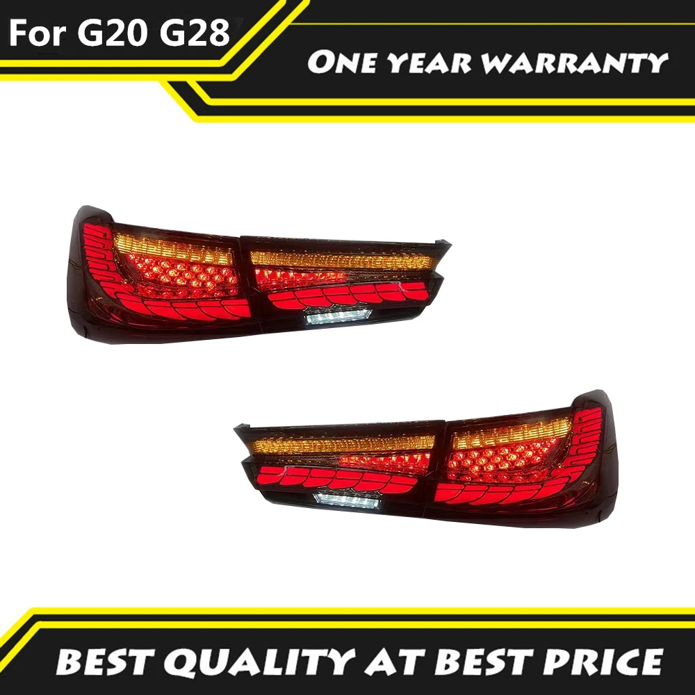 1Pair Car Taillight Assembly For BMW G20 G28 2019-2021 320i 325i 330i GTS Tail Lamp Rear Stop DRL Dynamic Signal Accessories