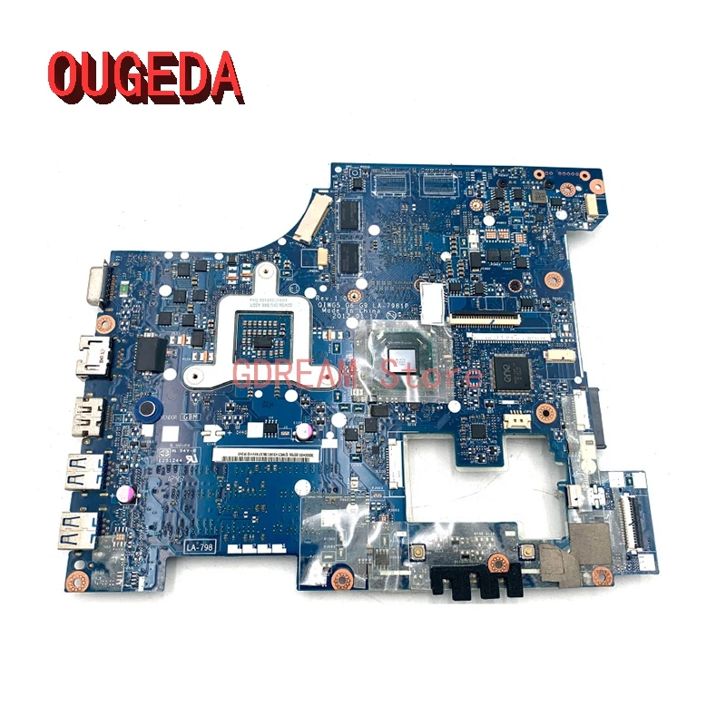 OUGEDA Original LA-7981P Laptop Motherboard For Lenovo G480 HM77 DDR3 GT610M Video Card Main board full tested