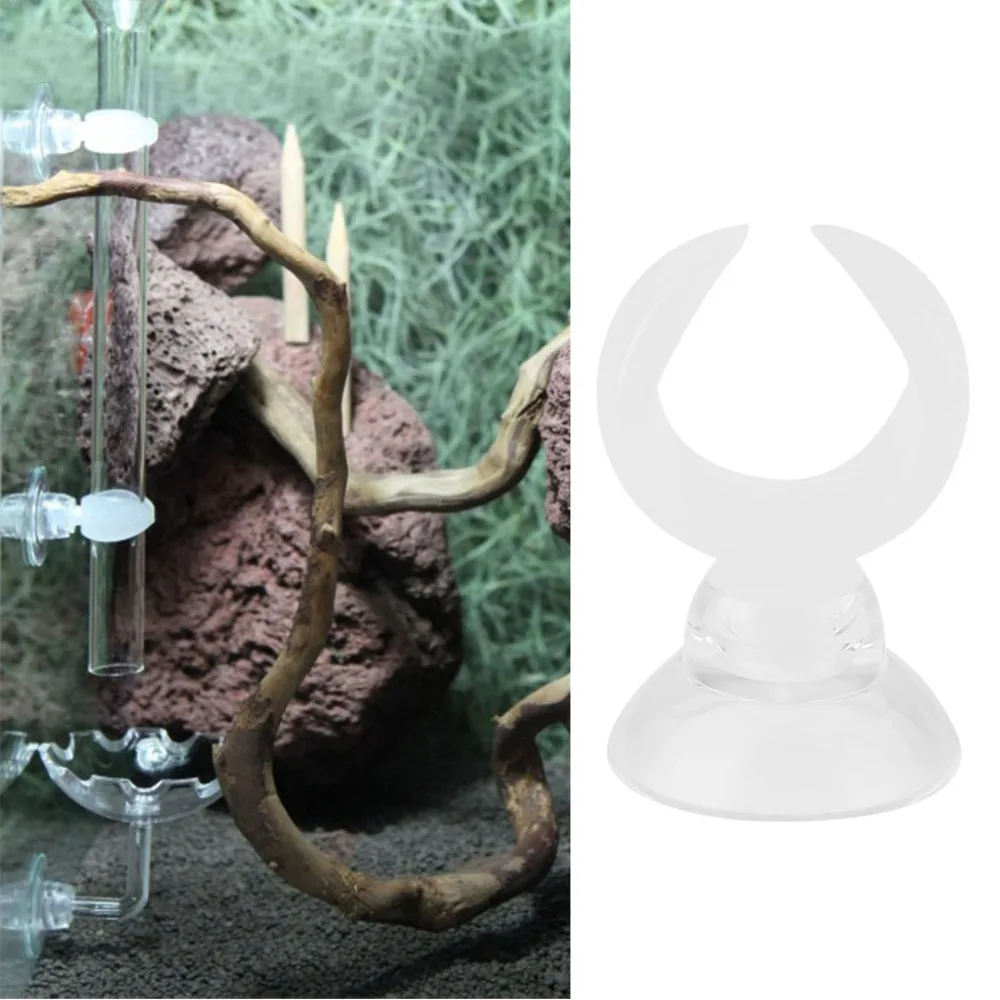 White Aquarium Suction Cup Clips Inner Diameter 17.6mm Inner Diameter 14.6mm Airline Tube Holders Easy Release