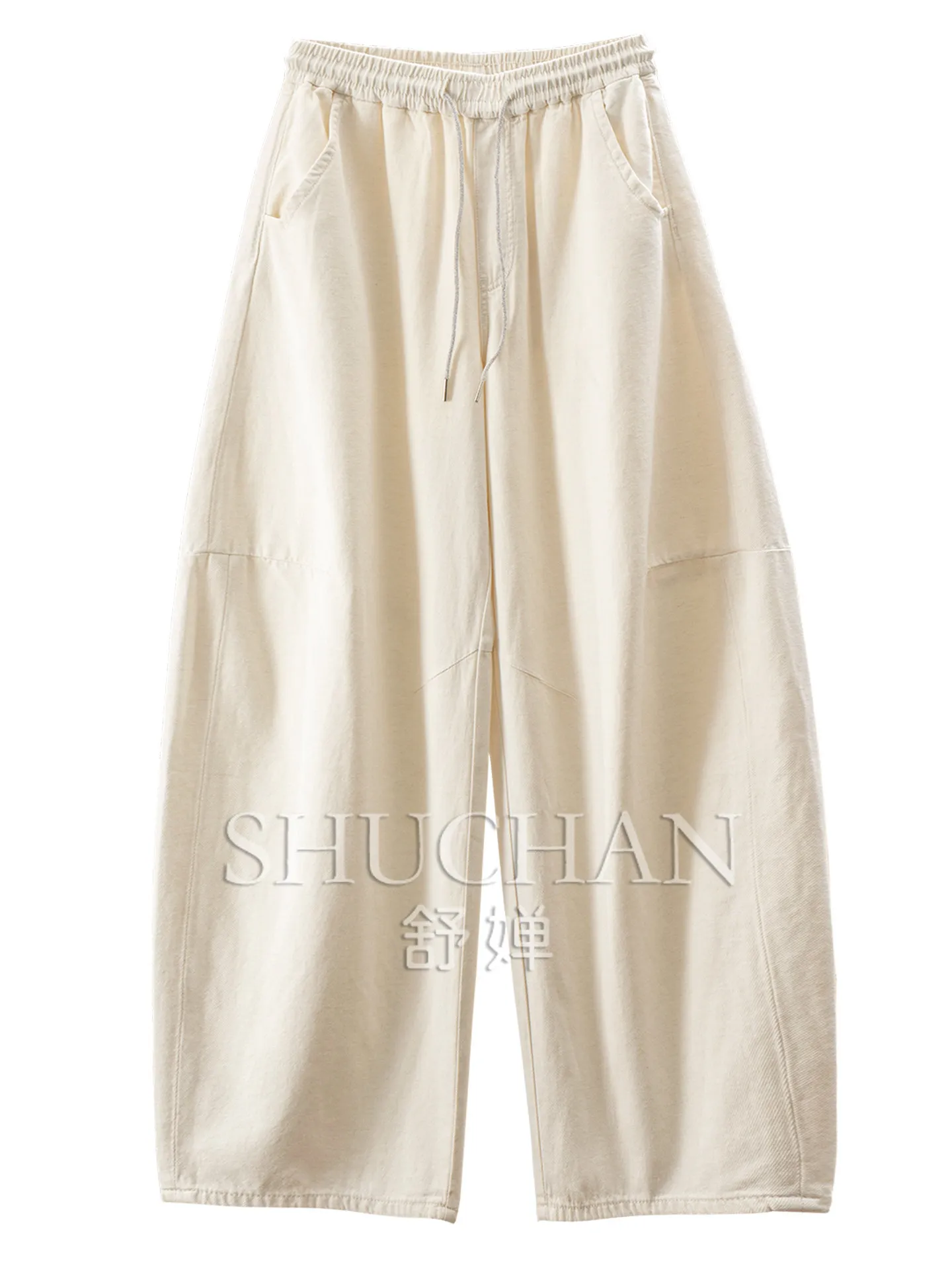 Soft Drape High Waist Wide Leg Sickle Trousers Floor Pants Women 80L6 Trousers Women Pantalones Mujer Verano 2026