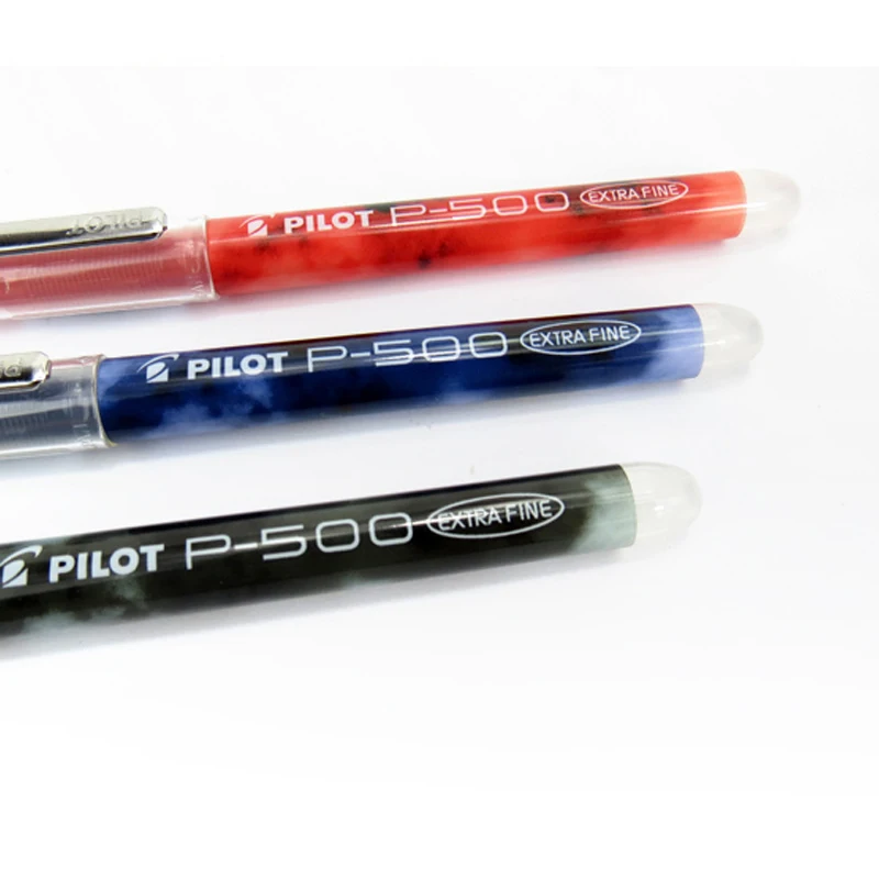 3pcs Japan Pilot Gel Pen P-500 Needle Tip Quick Dry Smooth Waterproof 0.5mm/0.7mm Ballpoint Pen Office and School Stationery