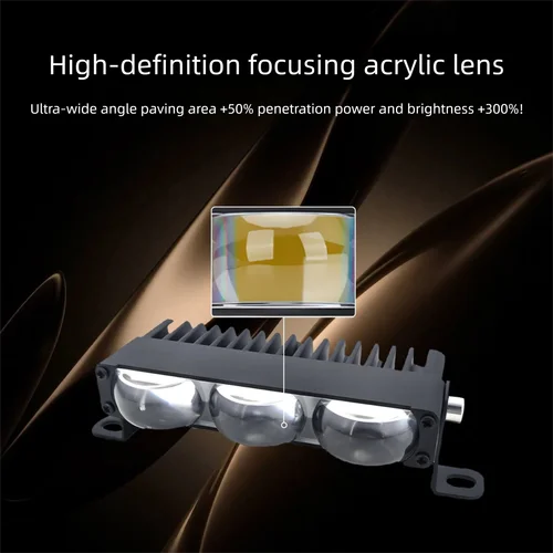 Imagen 2 del producto 2 uds Mini faros LED luces antiniebla para parachoques luces de trabajo de rejilla luces de asistencia de conducción para coche motocicleta blanco y amarillo 9V-36V