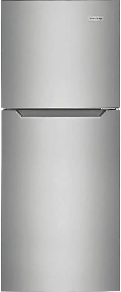 10.1 Cu. Ft. Compact ADA Top Freezer Refrigerator in Brushed Steel with Electronic Control Panel, Reversible Door Swing