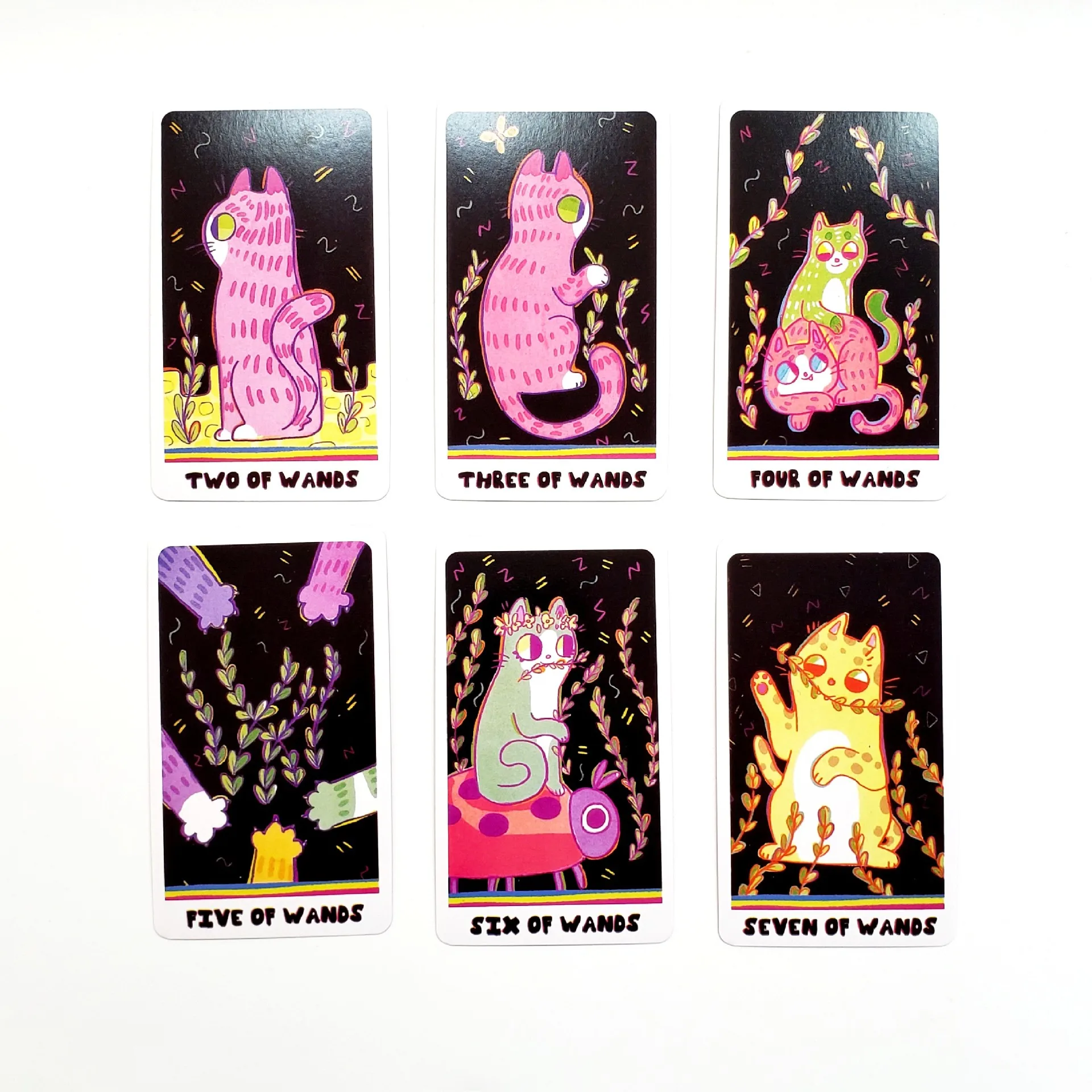 The Weird Cat Tarot Deck Multiplayer Party Fortune Telling Board Game High Quality Prophecy Cards With E-Guide Book