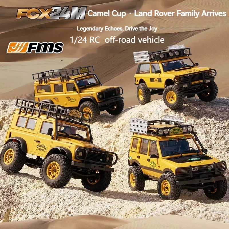 

FMS масштаб 1/24 FCX24M Camel Cup Land Rover Defender 90/110 первый поколение Range Rover Discovery моделирование скалолазание радиоуправляемая модель автомобиля игрушка