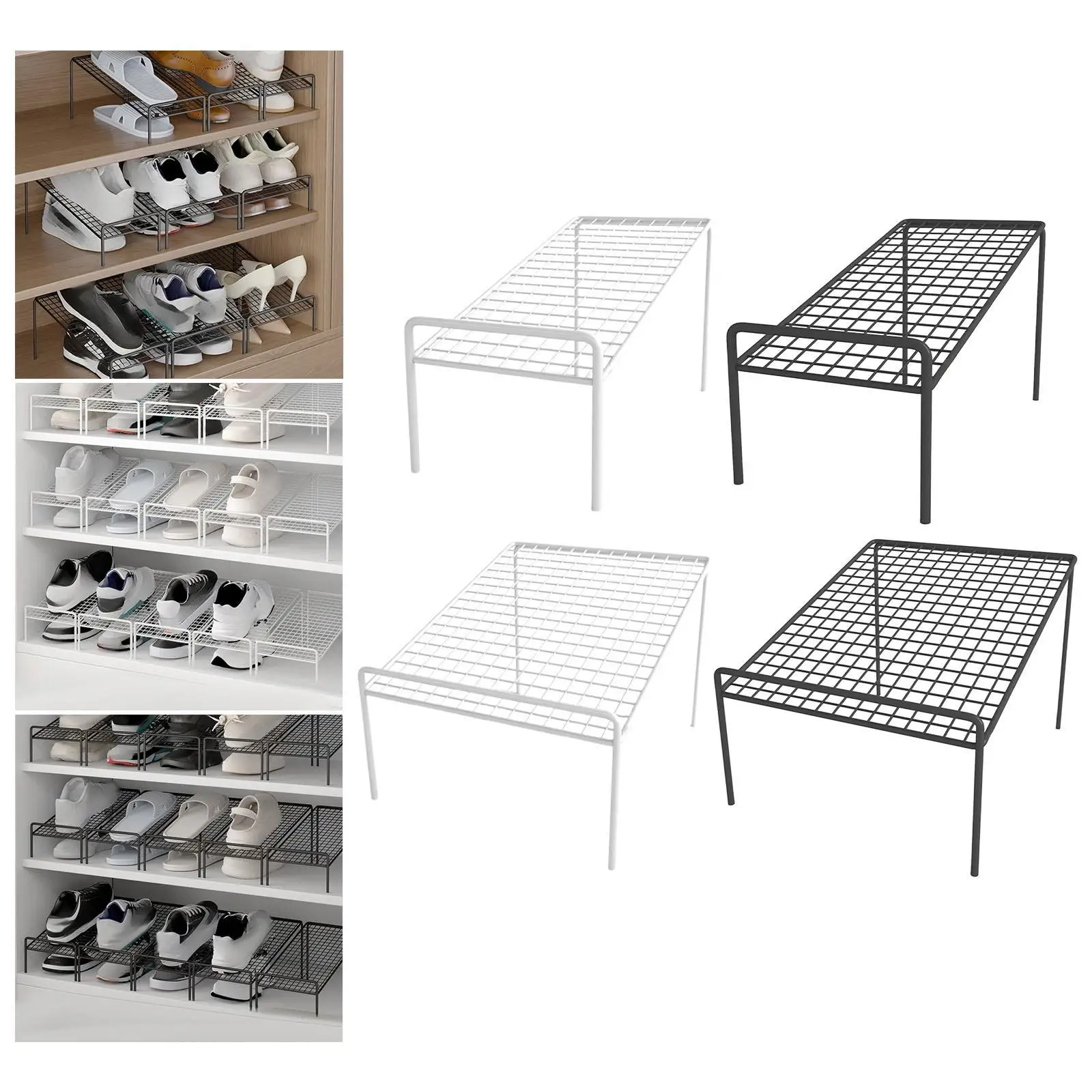 Shoe Slots Organizer Decor Modern Stand Portable Multifunctional Holder Shelf