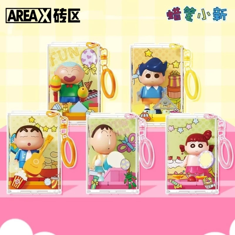 

Строительные блоки AREAX, карандаш Шин-тян, милое шоу, портативная игрушка-подвеска, модель для сращивания, коллекция украшений, подарок