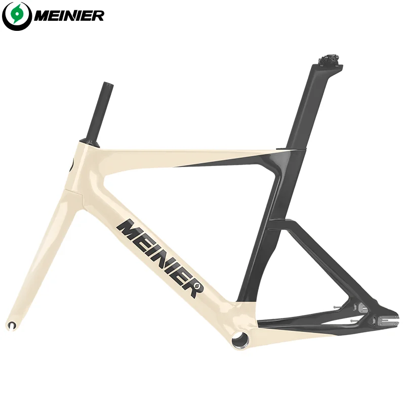 Customized Full Carbon Track Frame Single Speed Carbon Track Road Bike Frames 700c Front Brake Rigid Fixed Gear Bicycle Frameset