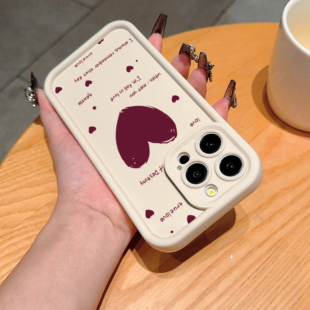 Burgunderrote Herzförmige Lieb – Phone Cases Iphone 15 Pro Max Bewertung und Preis