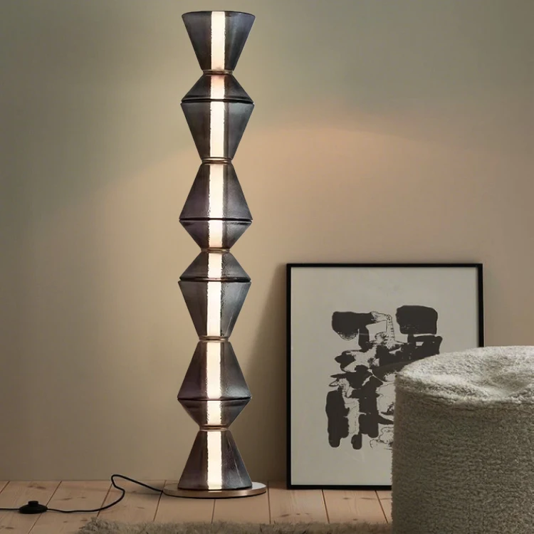 

Modern Simple Design Glass Floor Lamp for Living Room Bedroom Study Sofa Floor Lighting