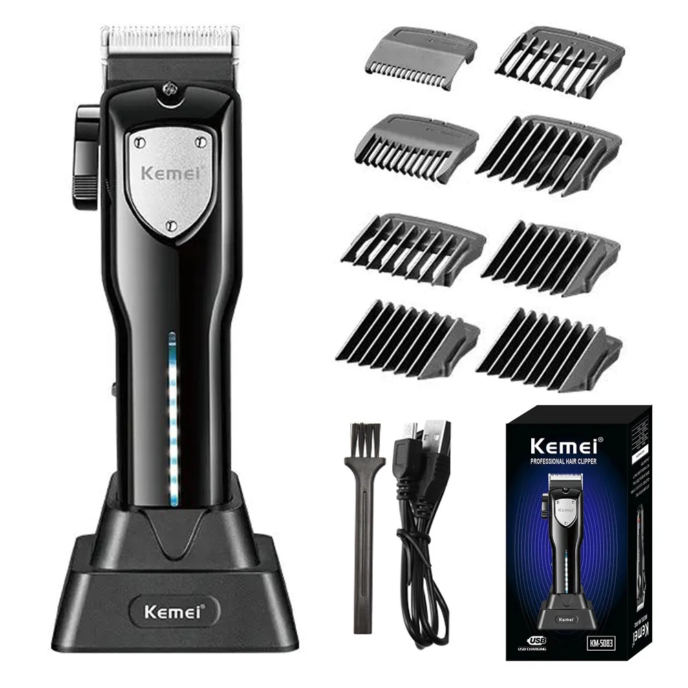 

Kemei KM-5083 barbershop professional hair trimmer for men electric beard trimmer rechargeable clipper hair cutting machine set