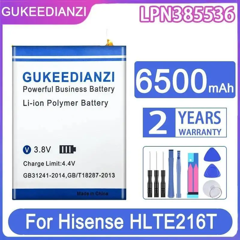 

Большая емкость для аккумулятора мобильного телефона Hisense HLTE216T, 6500 мАч, производительность LPN385536