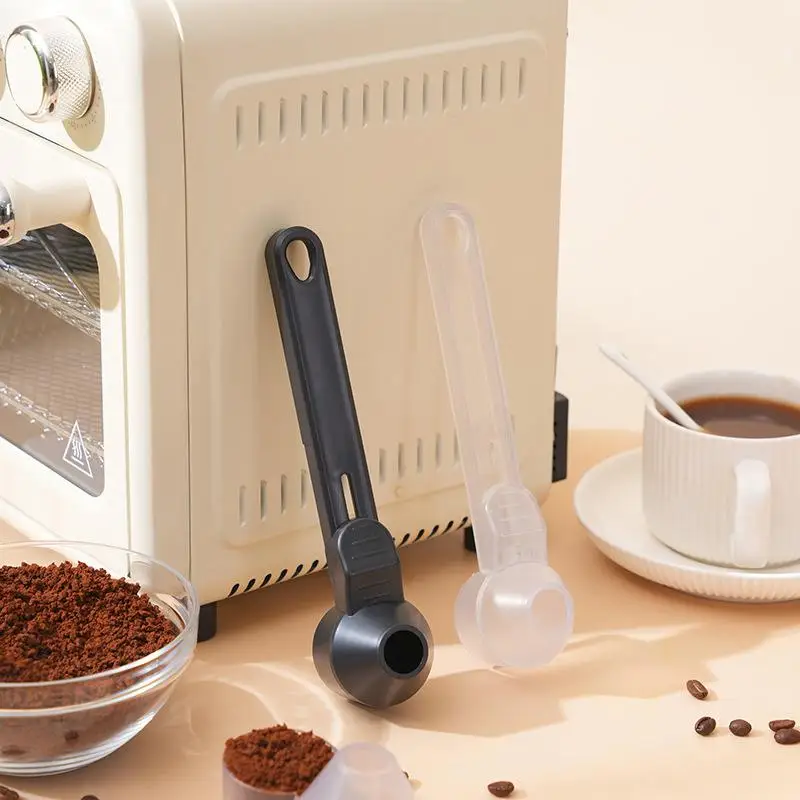 ●Spill-Proof Coffee Spoons Funnels Sliding Spoon Reusable With Longer Handle Coffee Scoop Measuring Spoon Funnel Kitchen Gadgets