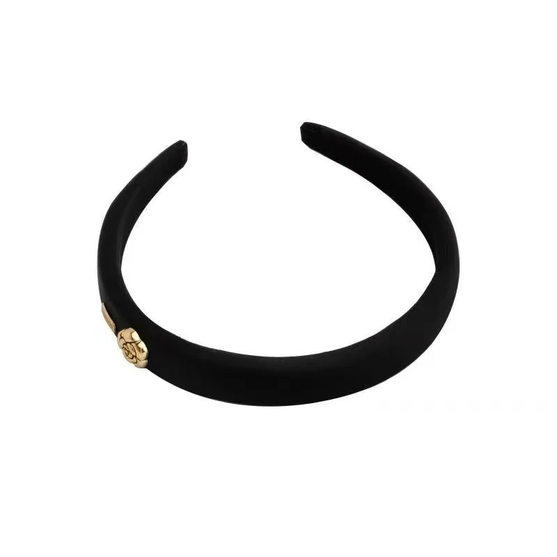 New Camellia Headband Stylish Luxury Hair Band High Cranial Top Headband Women\'s Headwear Hair Accessories