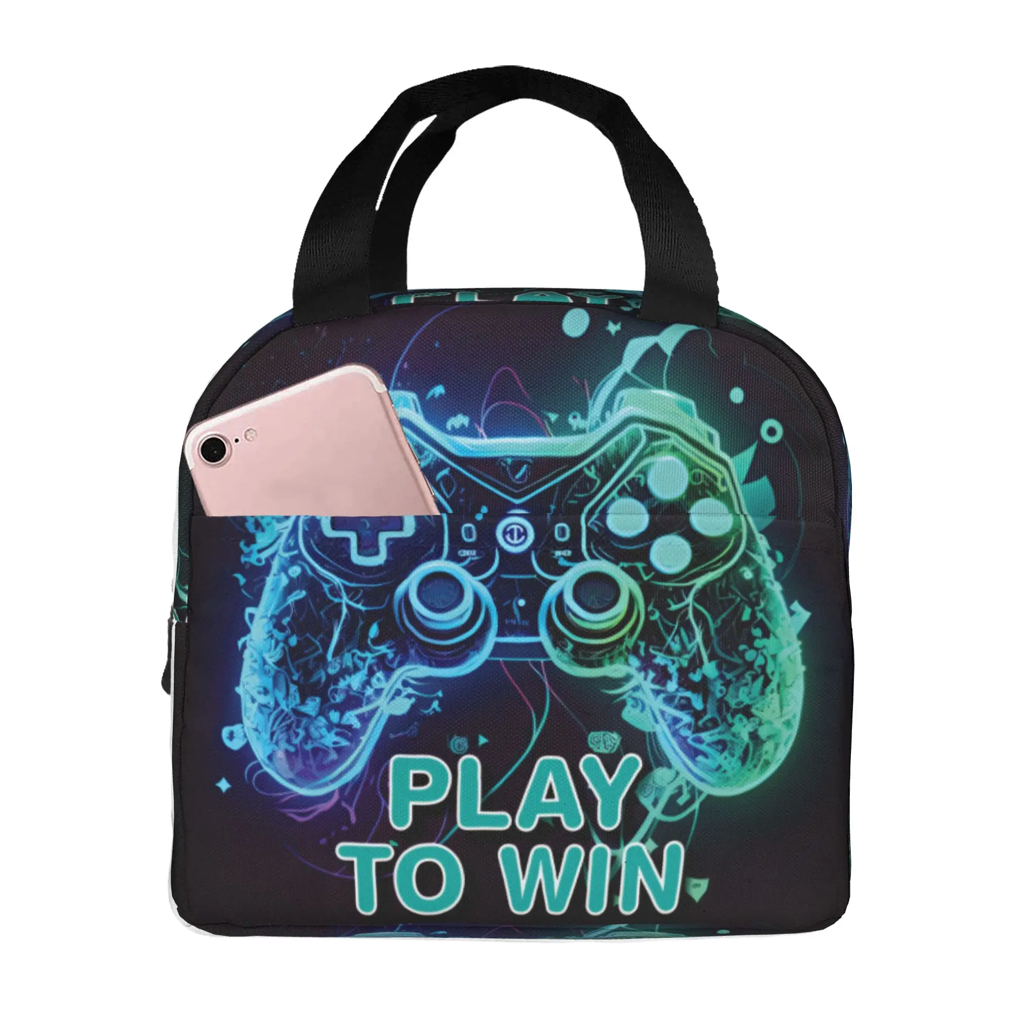 Game Controller Portable Lunch Boxes Women Leakproof Technological Sense Thermal Cooler Food Insulated Lunch Bag School