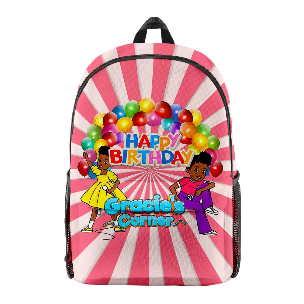 Cartoon Popular Funny Gracies Corner pupil Bookbag Notebook Backpacks 3D Print Oxford Waterproof Boys/Girls Travel Backpacks