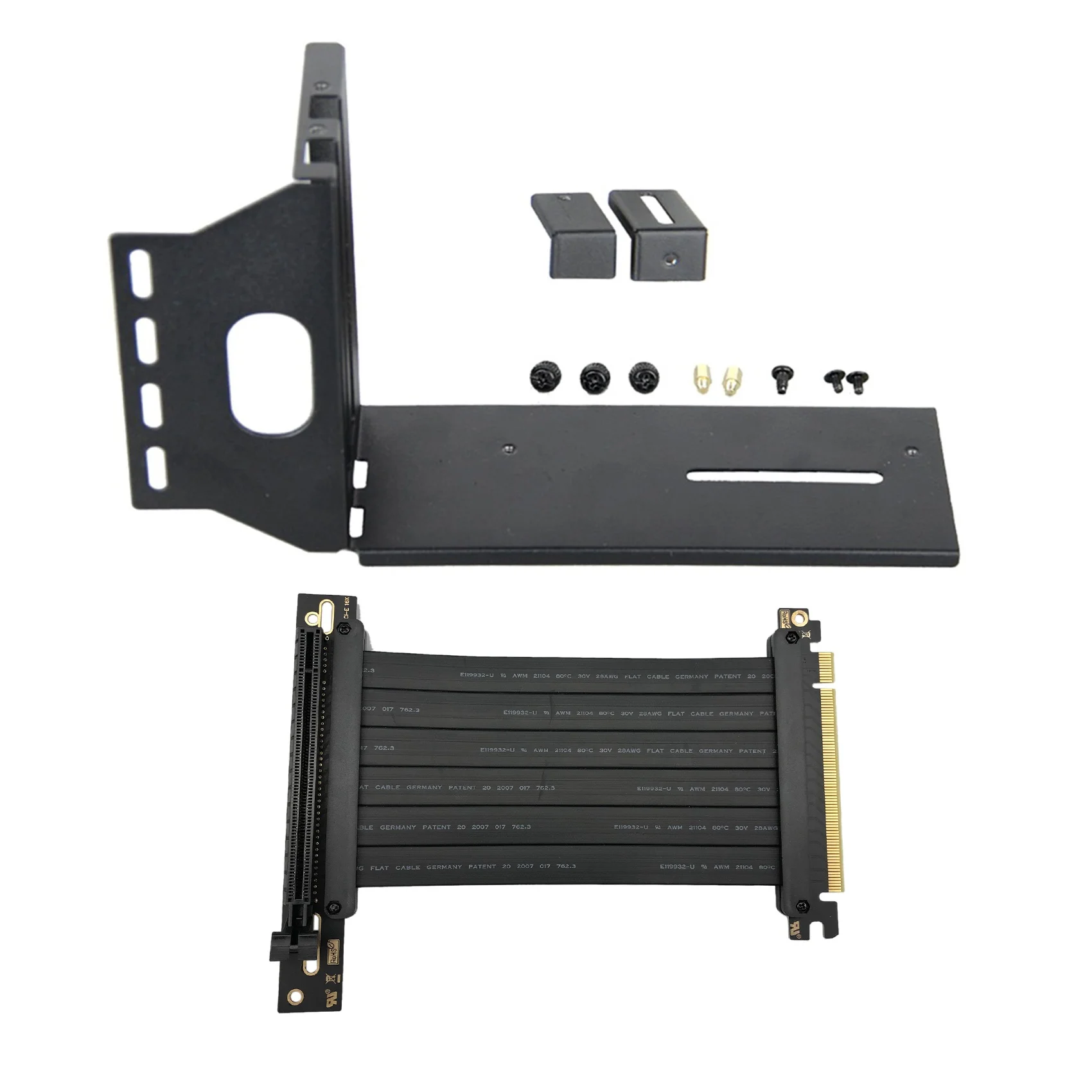 

GPU Stand Image Card Vertical Holder with PCI Express Extension Cable Fixed GPU PCI-E Built-in Vertical Bracket