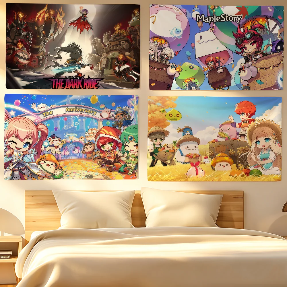 Game M-Maplestory Flag For Sports Matches Halloween Games Parade Rally Holiday Festival Backyard Balcony Club Bar Decor