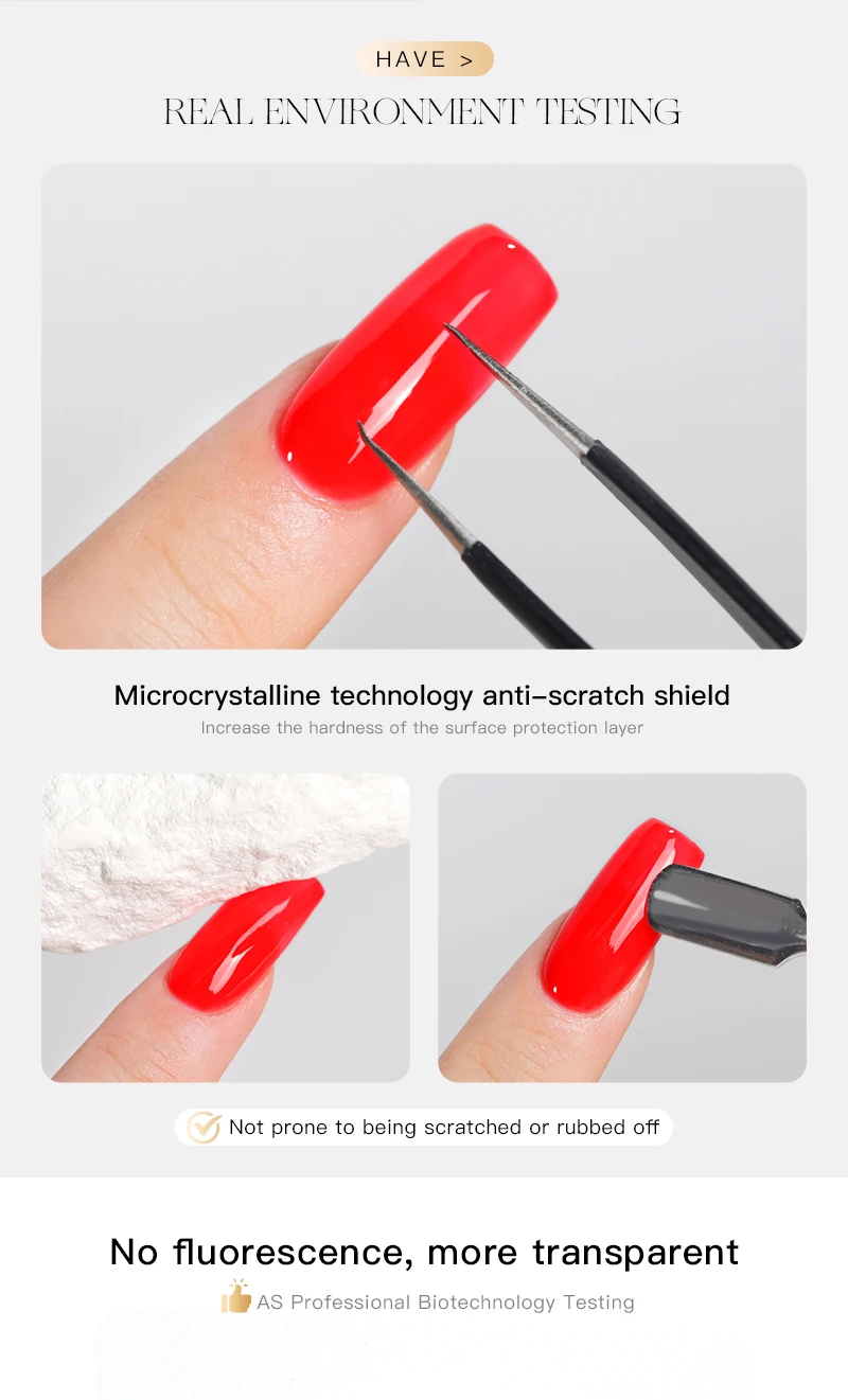 AS 15 ml Diamond Top Coat Gel-Nagellack, Soak Off UV-LED-Gel-Nagellack, kein Abwischen, hochglänzendes, gehärtetes Decklack-Gel – Detail 8