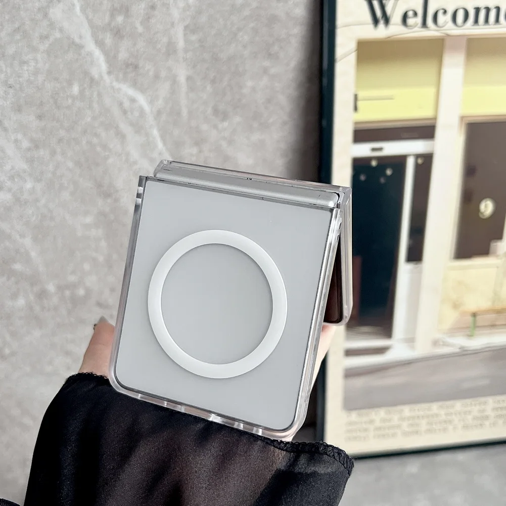 Coque de téléphone magnétique intégrée translucide givrée, étui de protection pour appareil photo Samsung Galaxy Z Flip 7 flip7