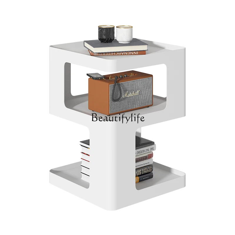 Z.-* طاولة بجانب السرير مخصصة ومبتكرة بتصميم هندسي وطاولة زاوية صغيرة للشقة