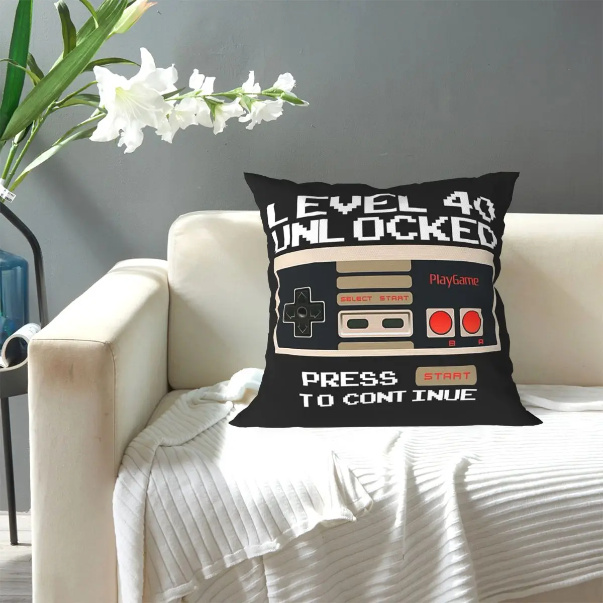3D Cassette Music Tape Square Pillowcase Pillow Cover Cushion Zip Decorative Comfort Throw Pillow for Home Sofa