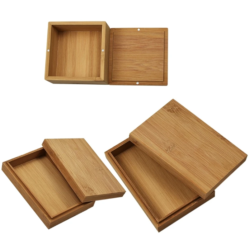 

Bamboo Cards Storage Box Playing Card Box for Case Container for Table Board Deck Game Tarot Playing Games