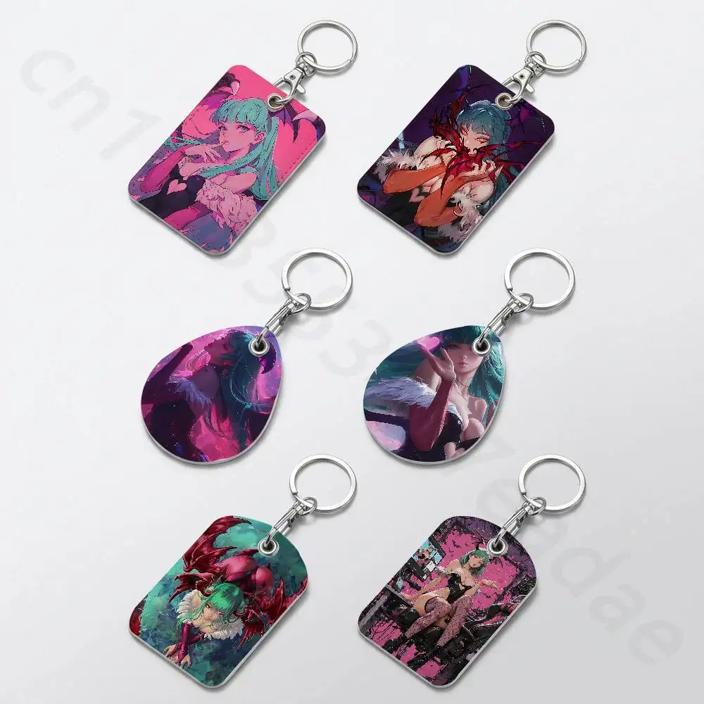 M-Morrigan A-Aensland Keychain Card Holder, Badge Credit Card Holder, Student ID Card Holder