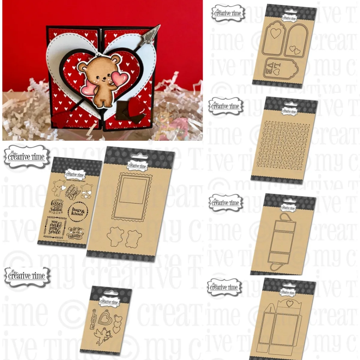 Card Tag Heart Box Cupid Metal Cutting Dies Clear Stamp Hot Foil DIY Decorating Scrapbook Gift Card Album 2025 Valentine's Day