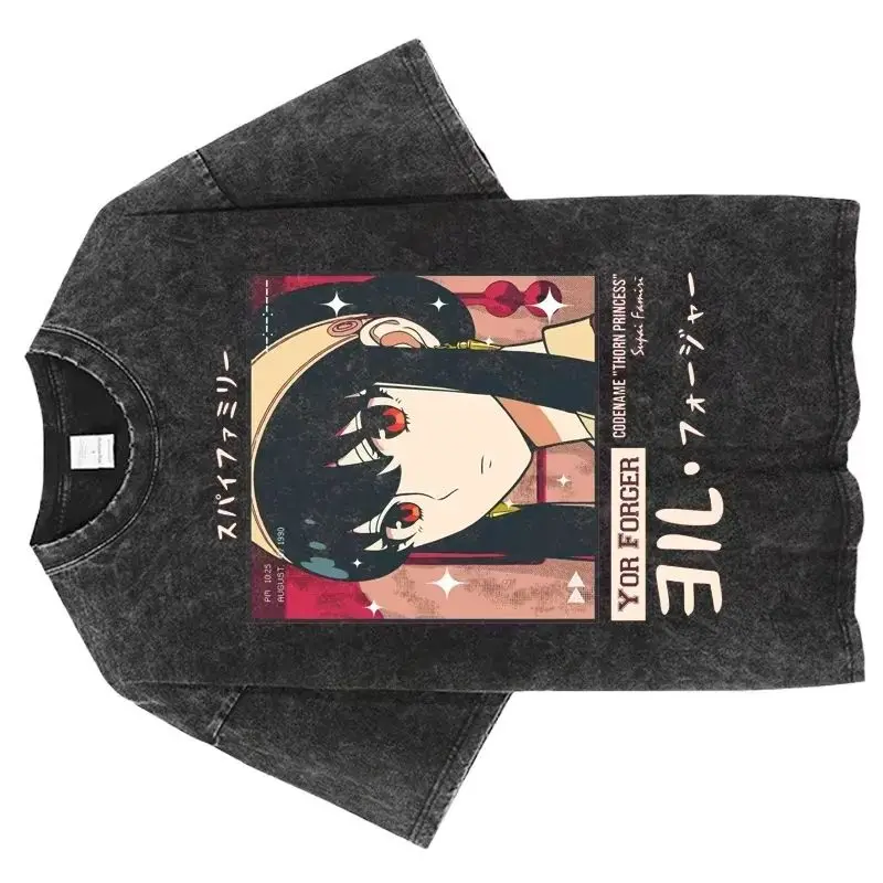 Japanese Anime SPY x FAMILYT Shirt  Print Oversized T Shirt Fashion Hip Hop T-Shirts Streetwear Casual Tops Unisex
