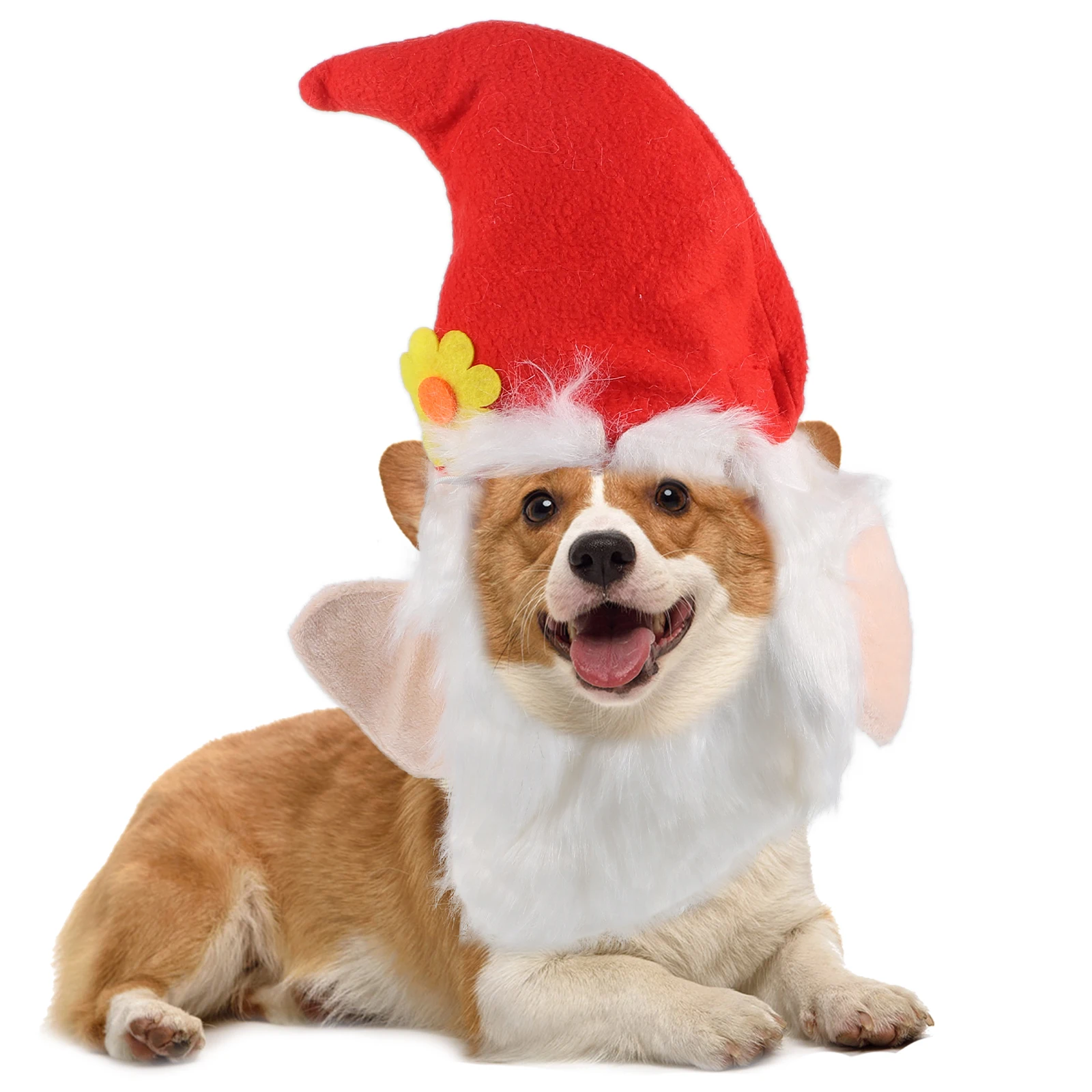 

Christmas Pet Hat Soft Comfortable Knitted -Catching Gift for Pets Travel Party Holiday Dress Up Accessory