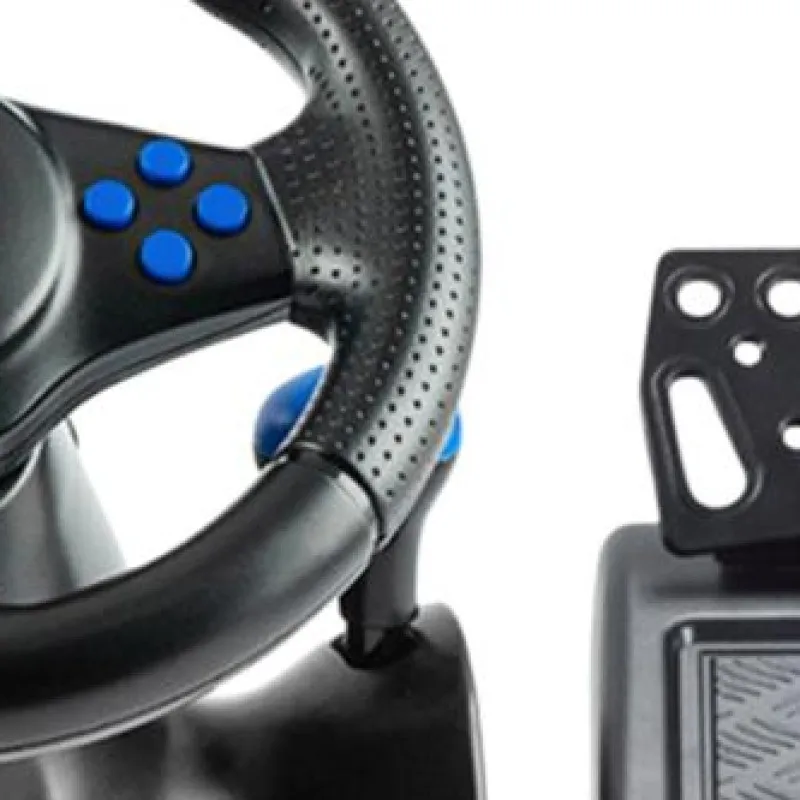 Volante y Pedales de Carreras con Doble Embrague y Control de Lanzamiento, Simulador de Carreras para Switch/Xbox One/360/PS2/PS3/PC
