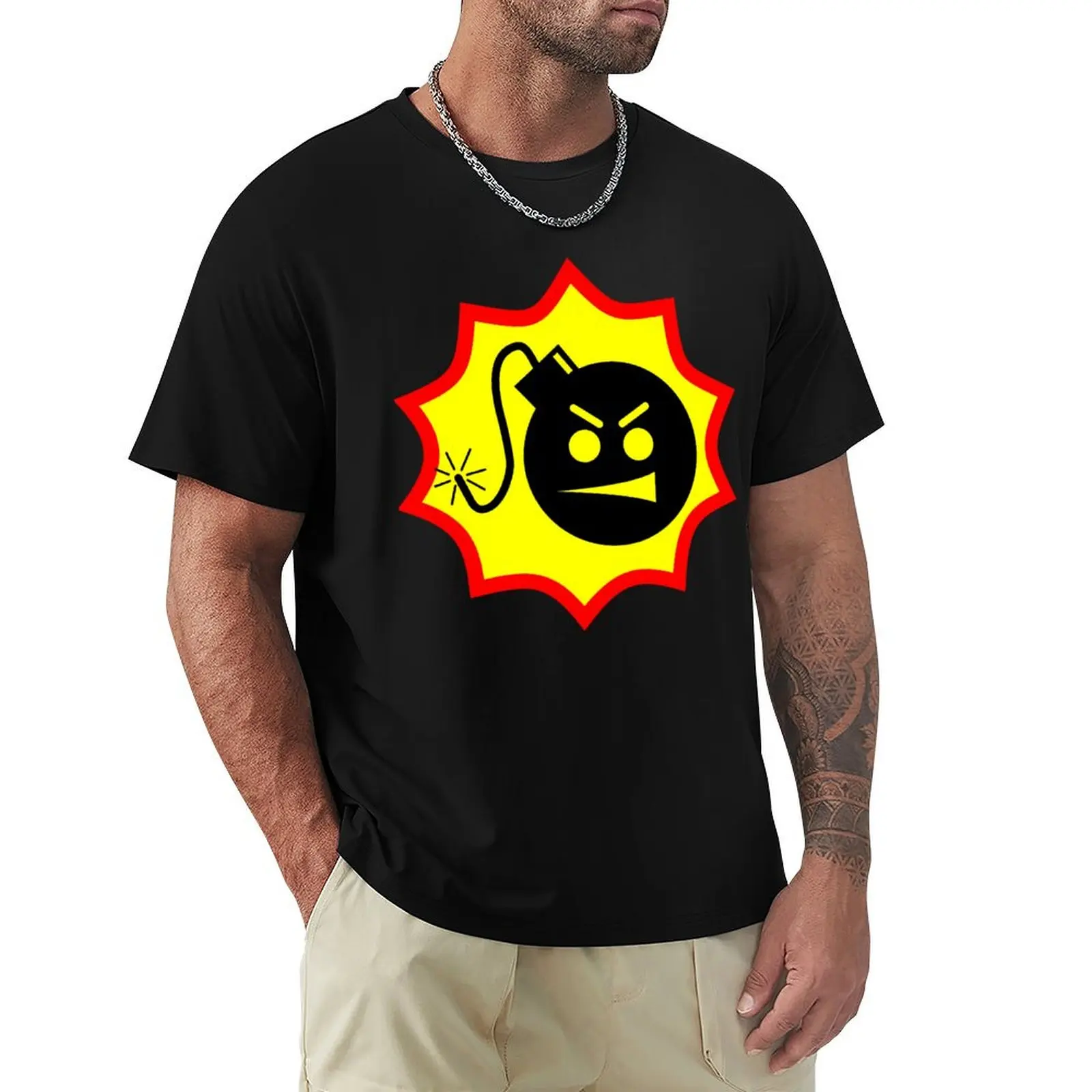 Camiseta con logotipo de Serious Sam, camiseta básica lisa para primavera y verano