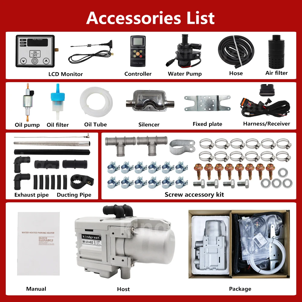 12V 5KW powłoka aluminiowa sterownik LCD samochód Motherhome Rv chłodziwo bojler podobny Eberspacher Webasto Thermo Top