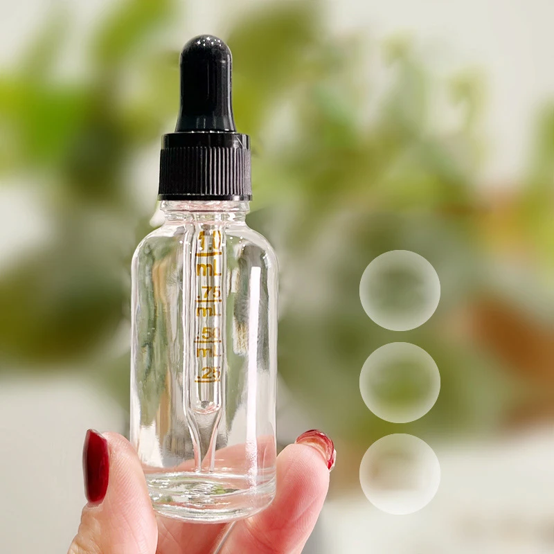 Dropper Bottles With Scale Reagent Eye Drop Transparent Glass Aromatherapy Liquid Pipette Bottle Refillable Bottles Travel