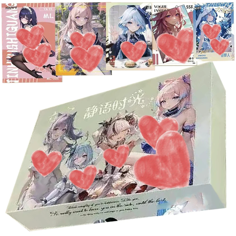 

Quiet Time Collection Card Beautiful Anime Girls Multiplayer Puzzle Rare Cards Children's Favorite Birthday Precious Gifts Toys